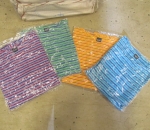 Raitallinen T-paita, reilu koko, eri värejä, 100 kpl, one size