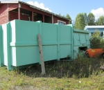 Jäteprässi, Jätepuristin, Nelilaatupuristin + kontti, käyttämätön