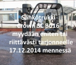 Sähkötrukki Crown SC 16, vastapainotrukki 3-pyöräinen, aj. 170 h