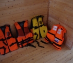 Life jacket - vest, approved (EN 395), with whistle, a. 50 pcs, sizes S - XL