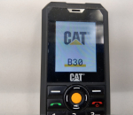 Caterpillar B30 Dual-SIM ‐matkapuhelin, musta. Ei laturia. Käytetty. Toimiva.