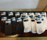Miesten sukat, 15 paria, valkoiset ja musta väriset, koot 40 - 45