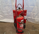 26. Palosammuttin, 2 kpl, kärry, turvakäsine, sammutuspeite