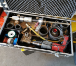 142. Reikaporauslaite Milwaukee PD2E 24 RS, tarvikkeineen.