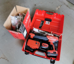68. Massapuristin Hilti HDE 500-A22, akkutoiminen, 2 akkua ja palokatkovaahto.