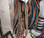 170. Kaasuhitsaus letkua, mittarit ja poltin.