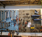 5. Työkalut seinätelineestä