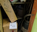 63. Varaston tavarat, suodattimia, pumppuja ym.