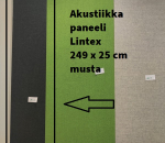 88. Akustiikkapaneeli / levy, Lintex, koko 249 x 25 cm, musta (10)